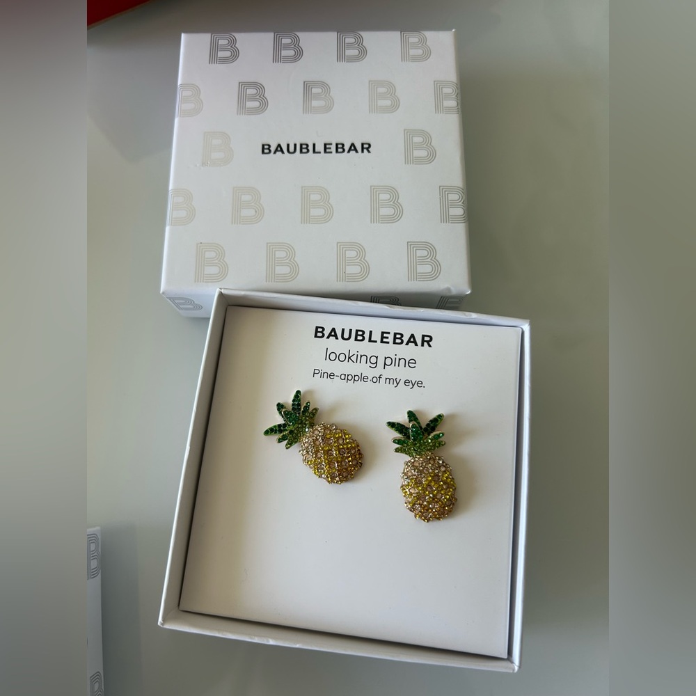 Baublebar pineapple stud statement earrings - Picture 2 of 3